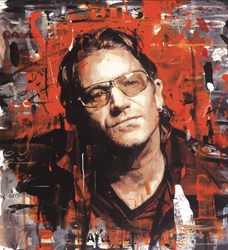 Rock Star - Bono (Deluxe Box Canvas) by Zinsky - Limited Edition on Canvas sized 22x24 inches. Available from Whitewall Galleries
